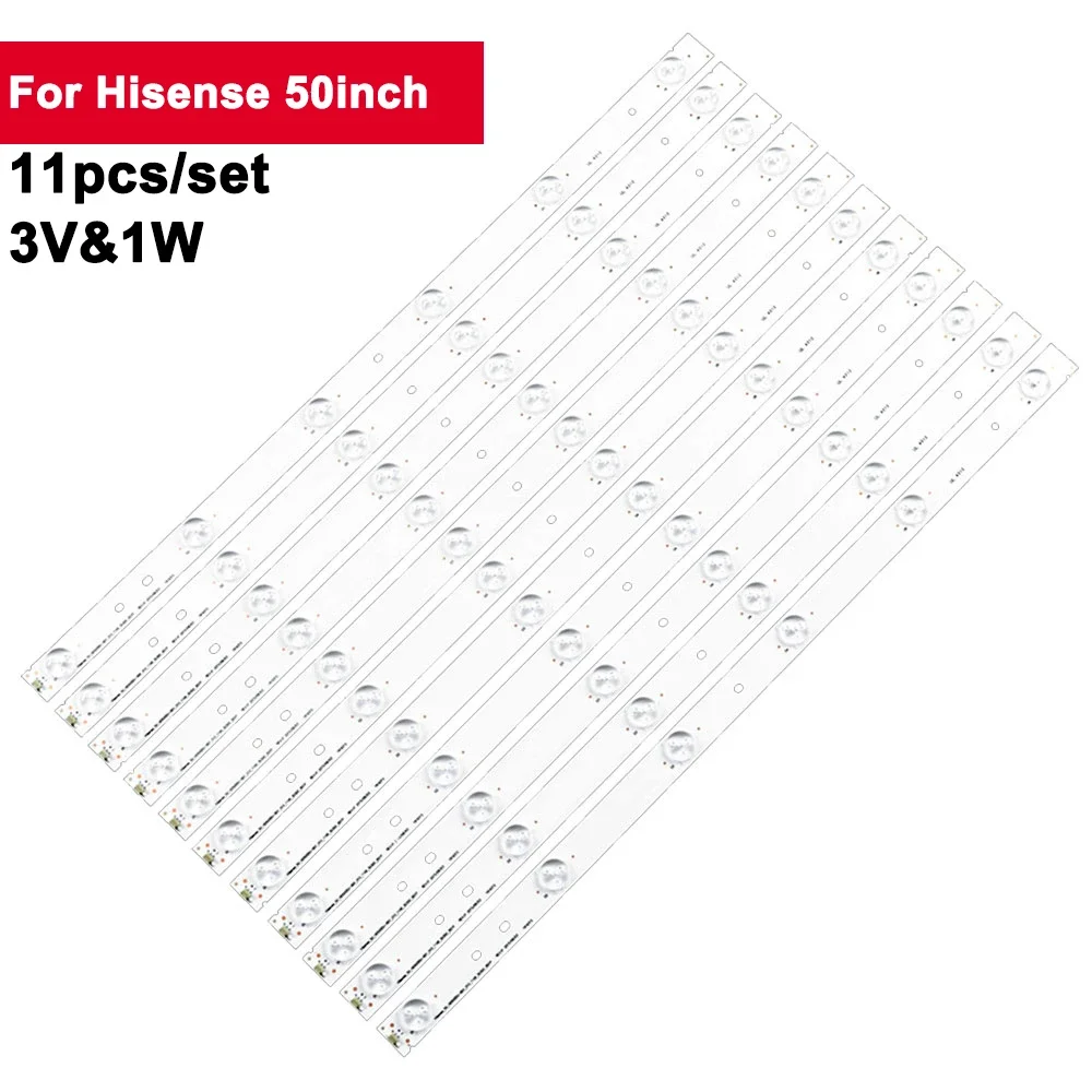 5 Set 50inch 504mm LED Backlight TV Strip for Hisense 6LED Hisense_50_HD500DU-B01-11*6 V500DJ2-QS5 REV.M3 LED50K320U 50H7GB1