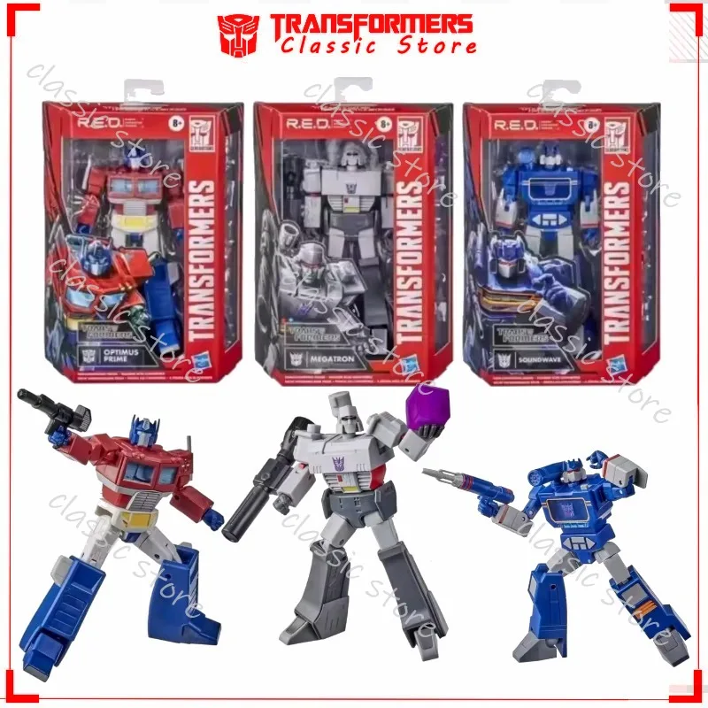 Auf Lager Classic Transformers Toys R.E.D. Serie Optimus Prime Megatron Soundwave Nicht verformbare Actionfiguren zum Sammeln