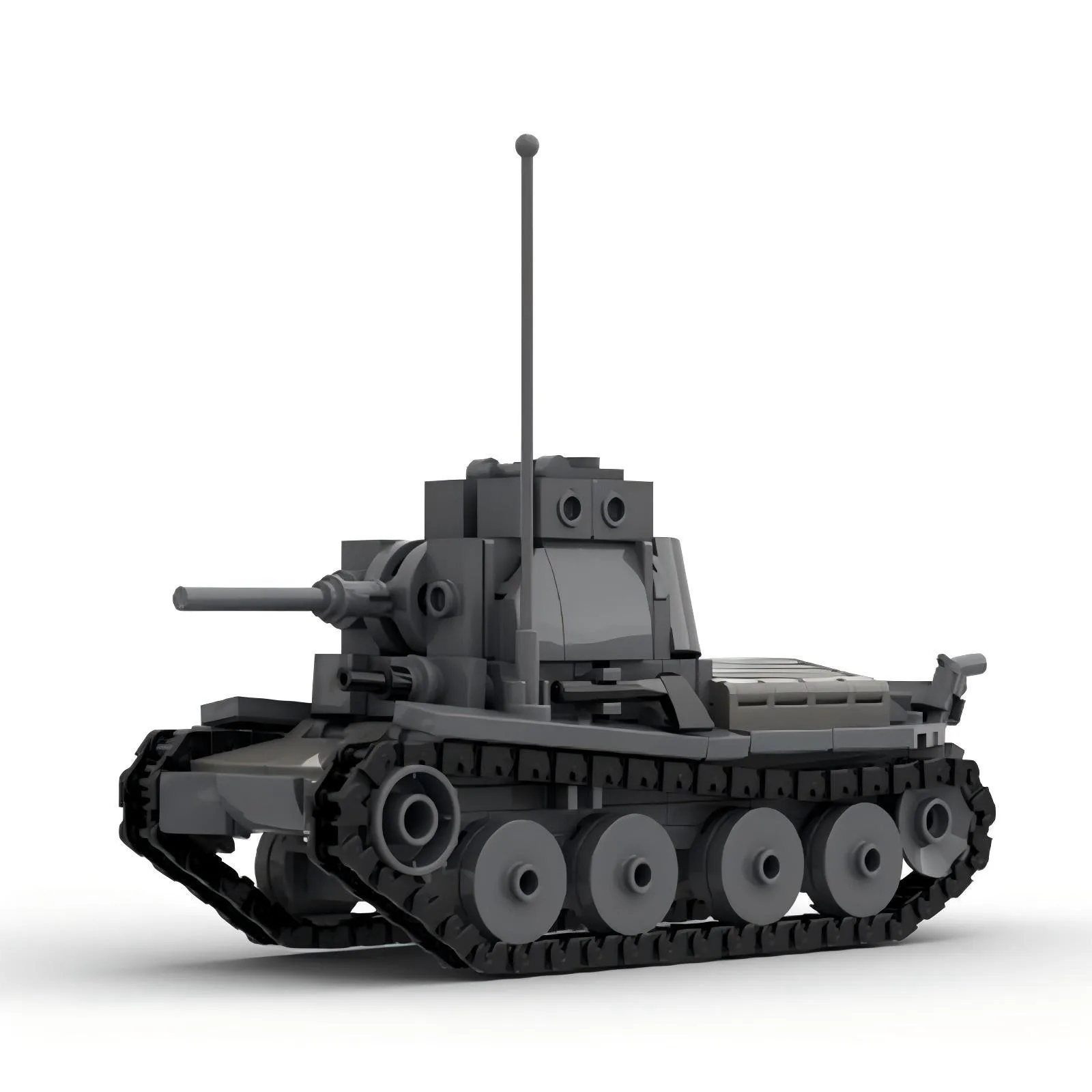 MOC Deutscher Leichter Panzer LT-38 Militärisches Gepanzertes Artilleriefahrzeug Bausteine Kinderpuzzle Spielzeug Modell Jungen Geburtstagsgeschenke – Detail 2
