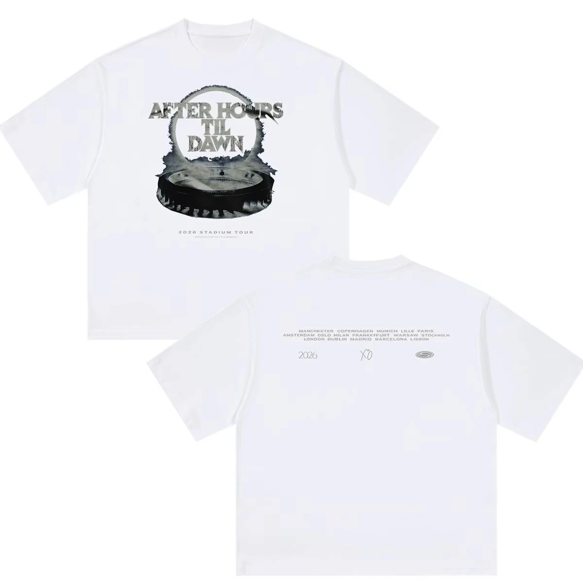 2026  New Summer Hot The Weeknd After Hours Til Dawn Tour T Shirt Unisex Lightweight Printed Hot selling casual items Short