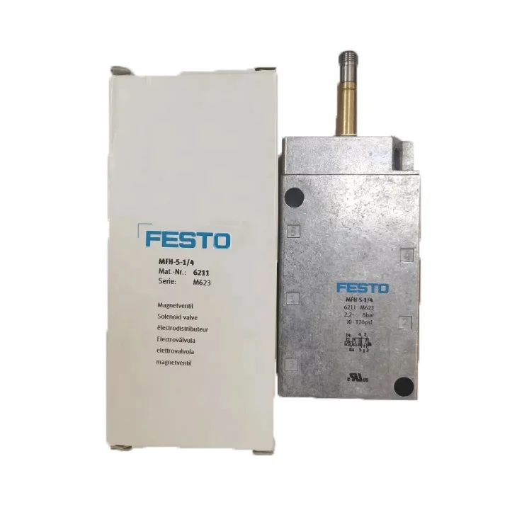 

original new MFH-5-1/4 6211 5-2 WAY SOLENOID VALVE FESTO-In stock solenoid Valve