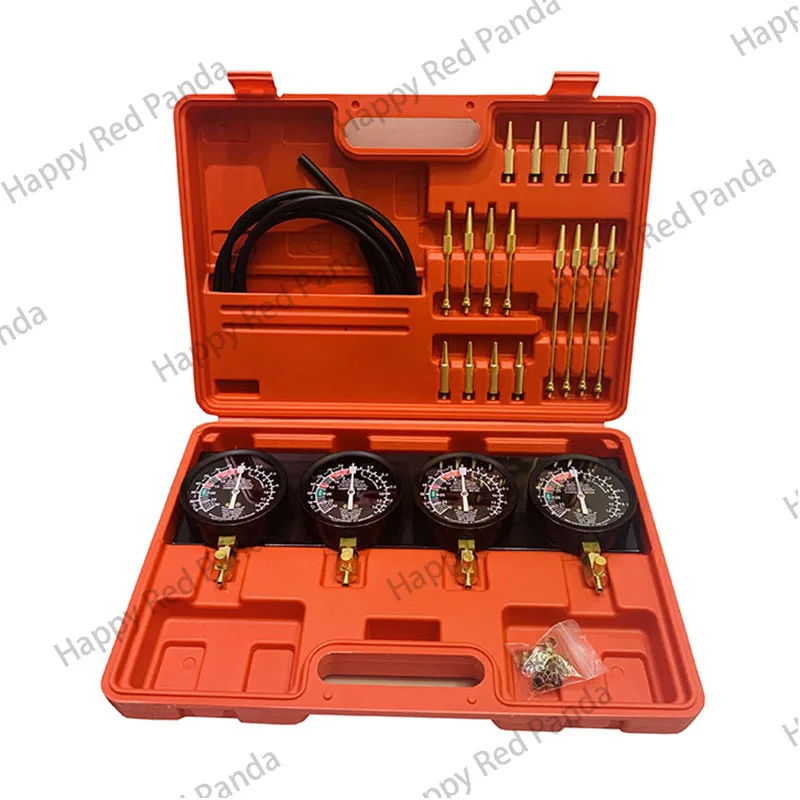 NEW Professional Universal Car Fuel Vacuum Carburetor Synchronizer Set 4 Gauges Tool Kit For Motorcycle Car