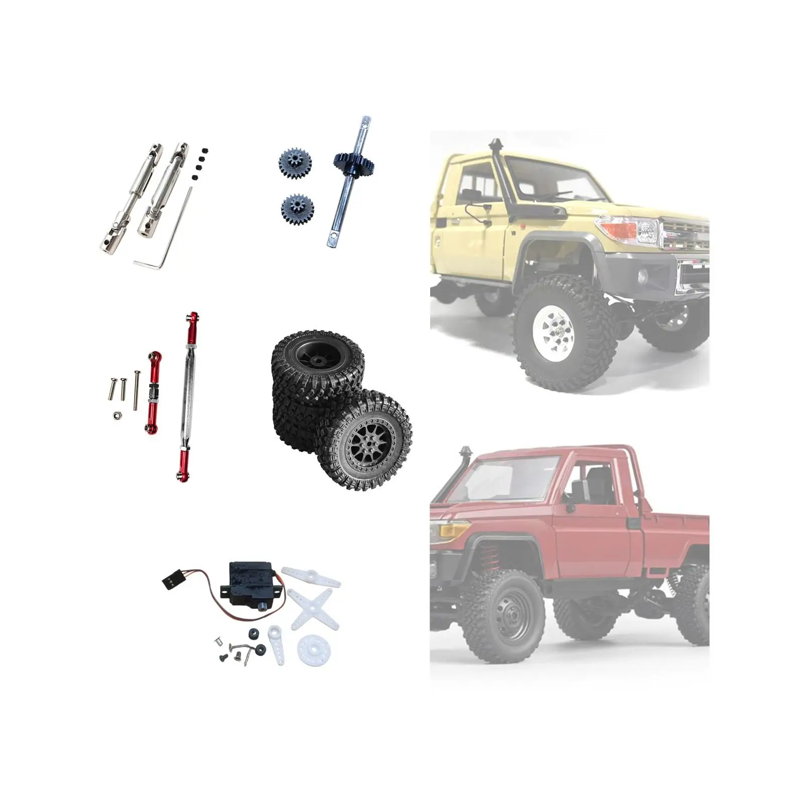 1/12 RC Auto Upgrade Teile Hochleistungsversorgung RC Ersatzteile Metall ersetzen für MN78 LC79 Fernbedienungen Steuerfahrzeug LKW Auto