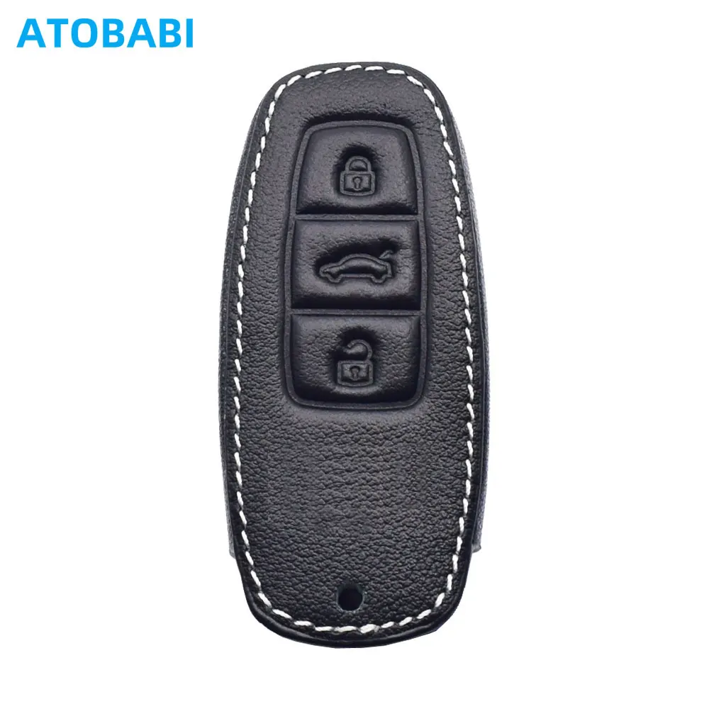 

ATOBABI Leather Car Key Cover Bag For Audi 2020 2021 2022 A8 A8L Q7 SQ7 Q8 SQ8 E-Tron Auto Smart Remote Fobs Shell Protect Case