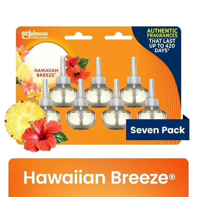 

Air Freshener Refills, Hawaiian Breeze, Infused with Essential Oils, 0.67 oz, 7 Count