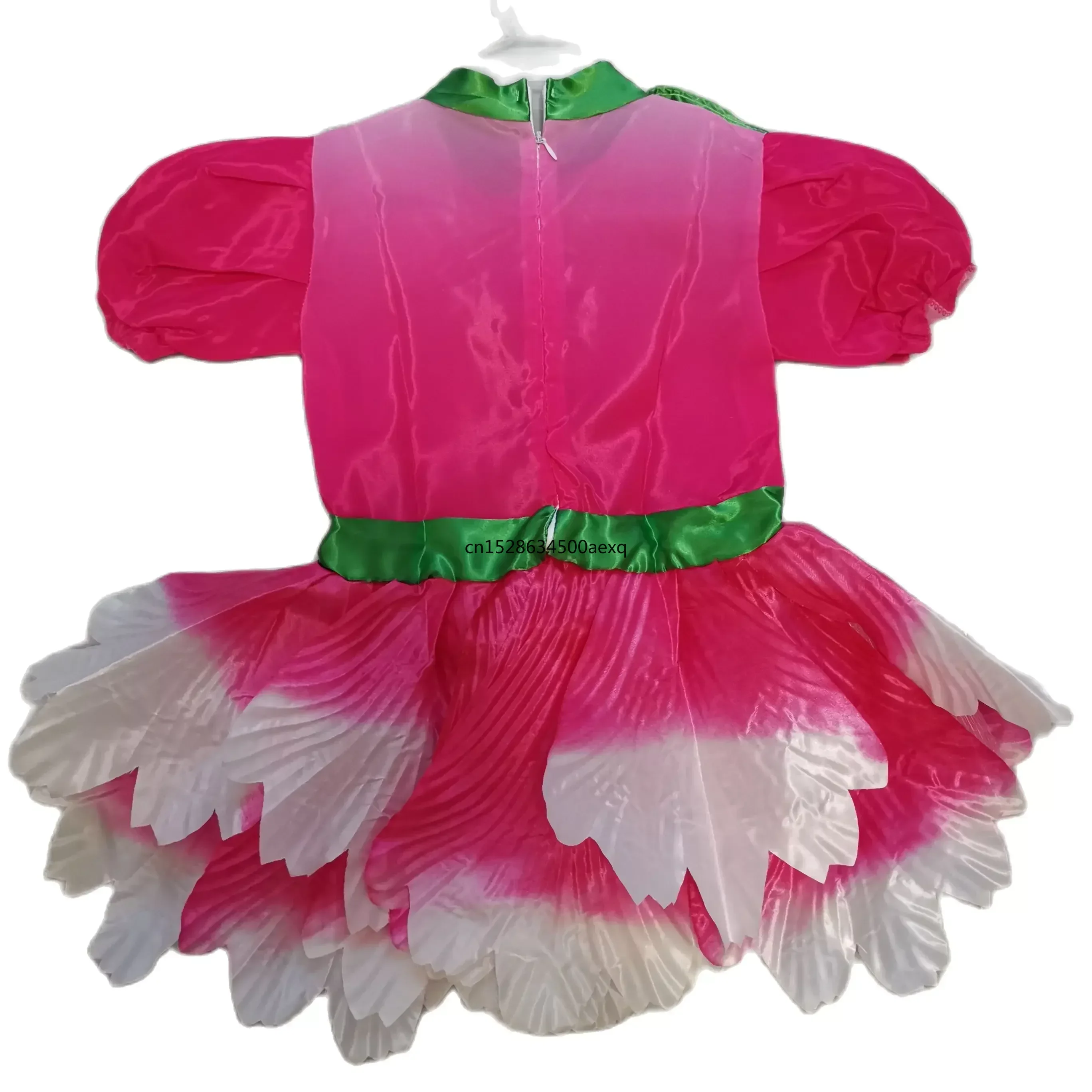 Pink Childrens Fancy Dress Flower Dancewear Girls Dance Costume Kids Salsa Dance Dress Of Girl Dance Wear