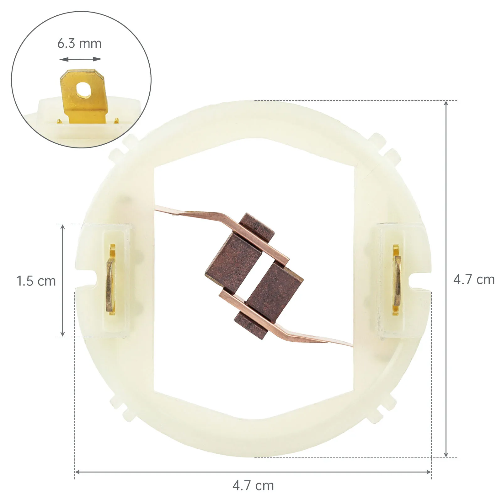997 DC Motor Rotor Carbon Brushes Holder End Cap Cover Repair Parts Replace for Power Tools, RS997 Carbon Brush Holder