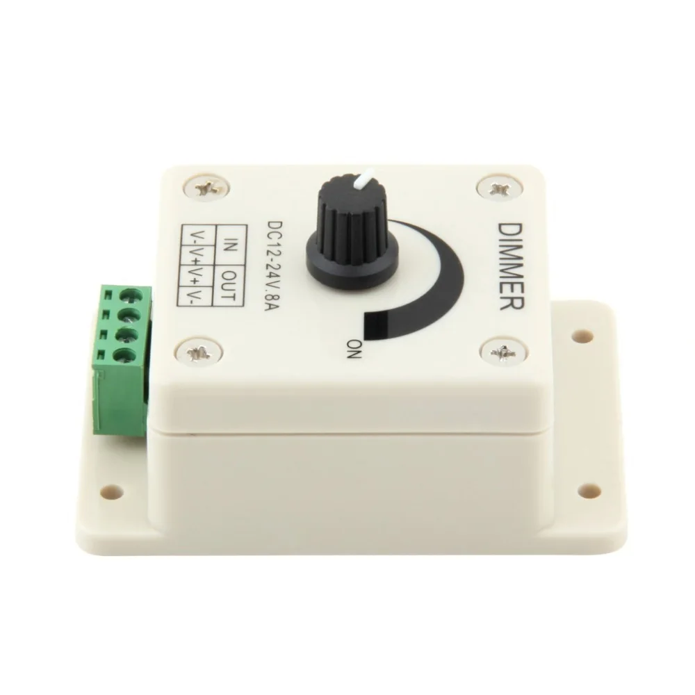 LED Dimmer Switch DC 12V - 24V 8A Adjustable Dimer Power 12 24 V Volt With Regulator Speed Controller Brightness Lamp Bulb Strip