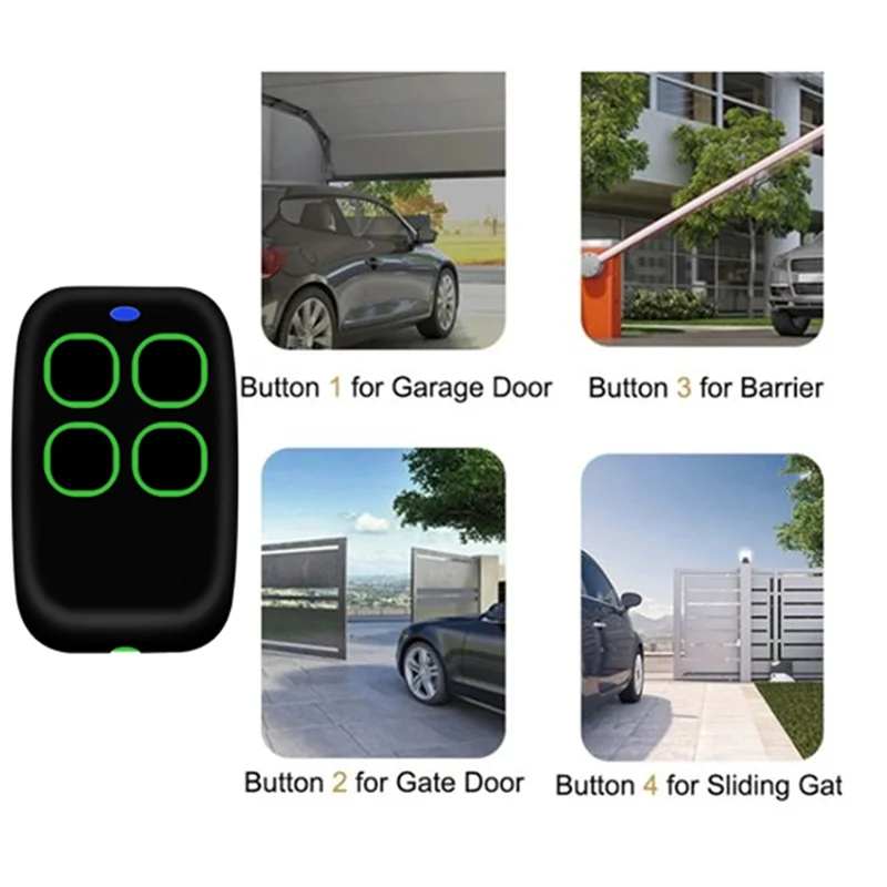 【Design elegante】 Controle remoto universal para porta de garagem com acesso seguro para ROPER GO MINI 250-913Mhz Compatibilidade com transmissor portátil