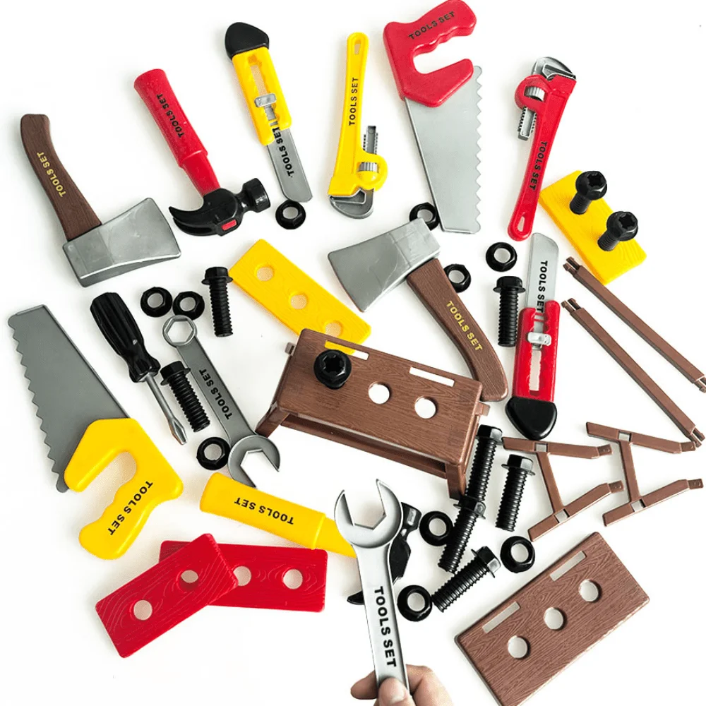 Conjunto de ferramentas infantis ferramenta de reparo de simulação chave de fenda parafuso aperto jogar casa brinquedo menino, presente de natal e halloween,