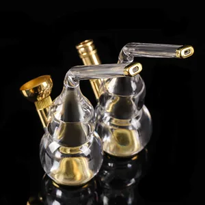Tubería de agua de tabaco de cigarrillo dual tubería de agua mini shisha hookah tubería de agua de agua filtro fumar tubería de tabaco 12 Mejor tubería de aceite de vidrio de ventas - №12