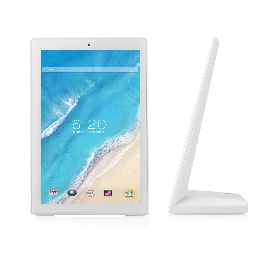 Desktop 10.1 Inch Android Display L Shaped Advertising Display Digital Signage For Restaurant