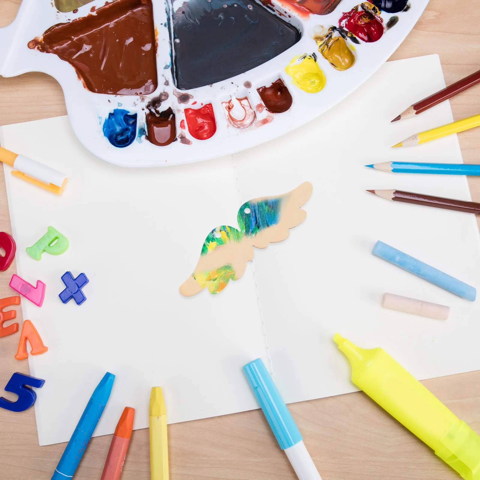 

60pcs Blank Wood Wing Cutouts Unfinished Wooden Angel Wings For Diy Crafts Painting Decorating Home Wedding Party Christmas