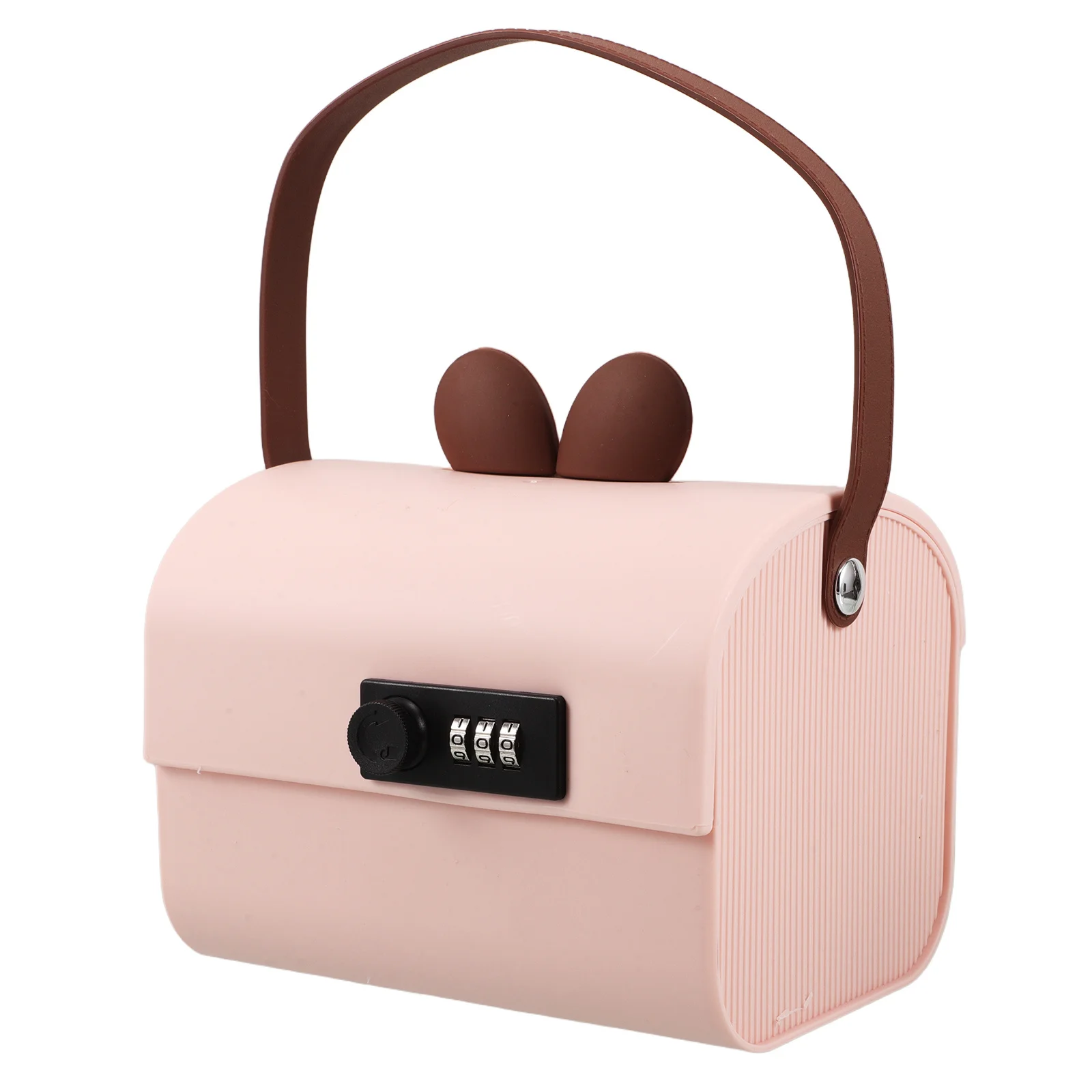 Hucha para niños, niños y niñas, caja de efectivo pequeña, cerradura de combinación rosa portátil, caja de dinero segura para ahorrar efectivo, banco de ahorro para niños