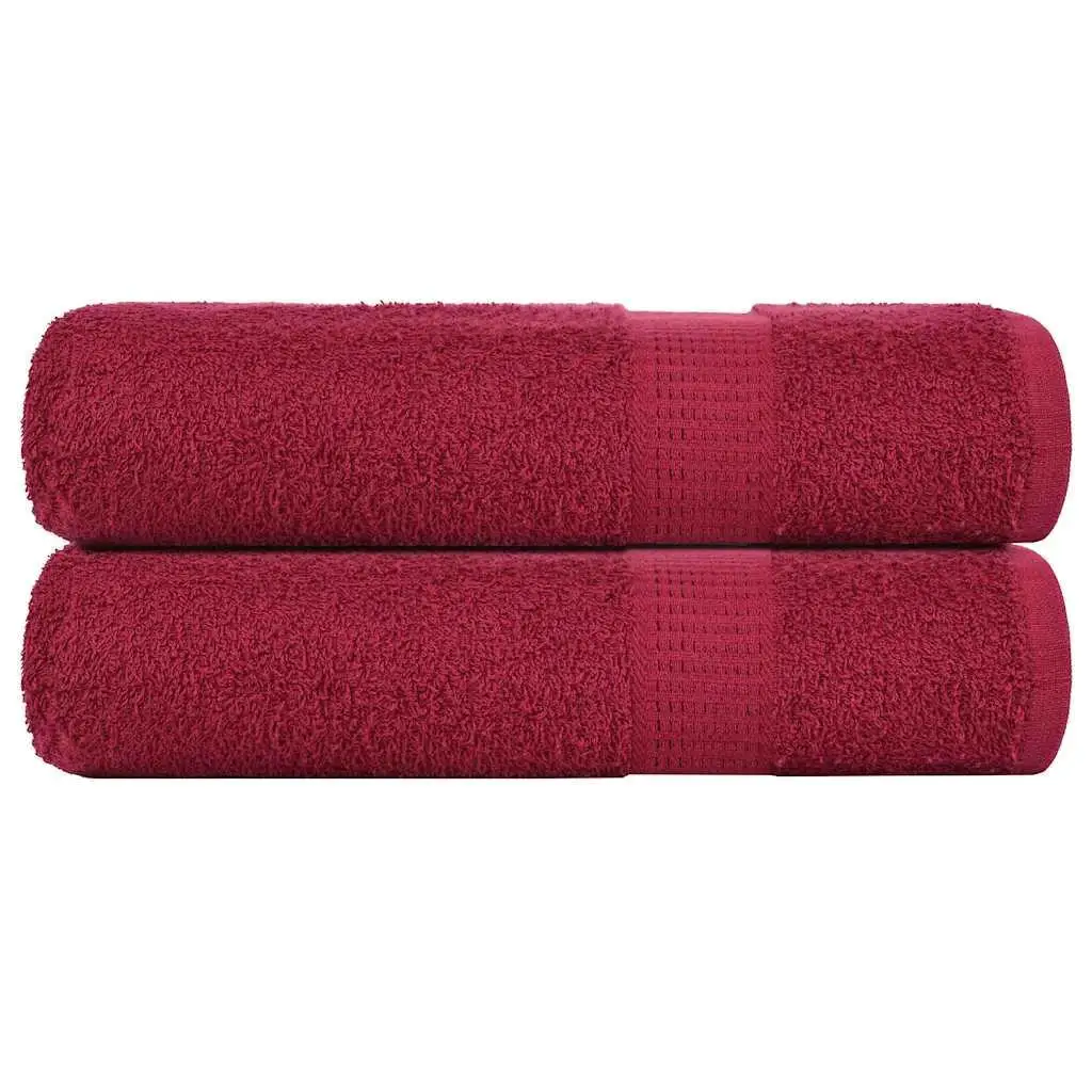 2-Pack Bordeaux Hand Towels 50x100 cm - 360 GSM Soft, Absorbent 100% Cotton