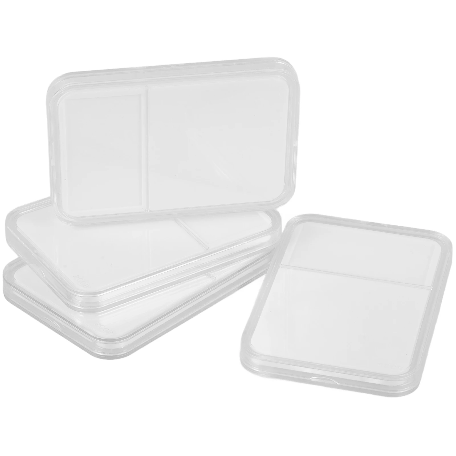 

4pcs Stamp Protection Boxes Clear Transparent Storage Display Case for Collectors Plastic Stamps Box Organizers