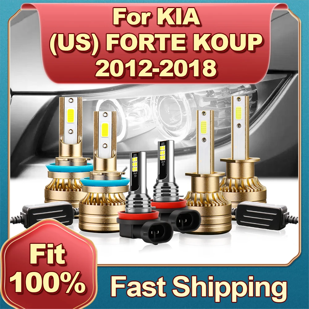 2/4/6Pcs 30000LM LED H1 H11 Headligt H8 Fog Lights For KIA (US) FORTE KOUP 2012 2013 2014 2015 2016 2017 2018