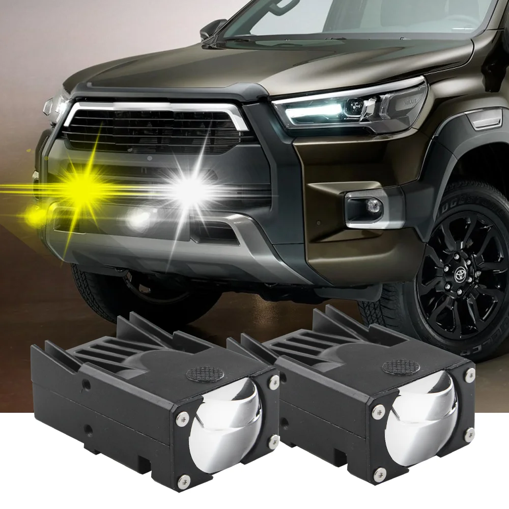 

Car Front Headlight Led Work Light 6000k Hi/Lo Beam Car Fog Light Grille Projector Lens Super Bright for Offroad Motorcycle SUV