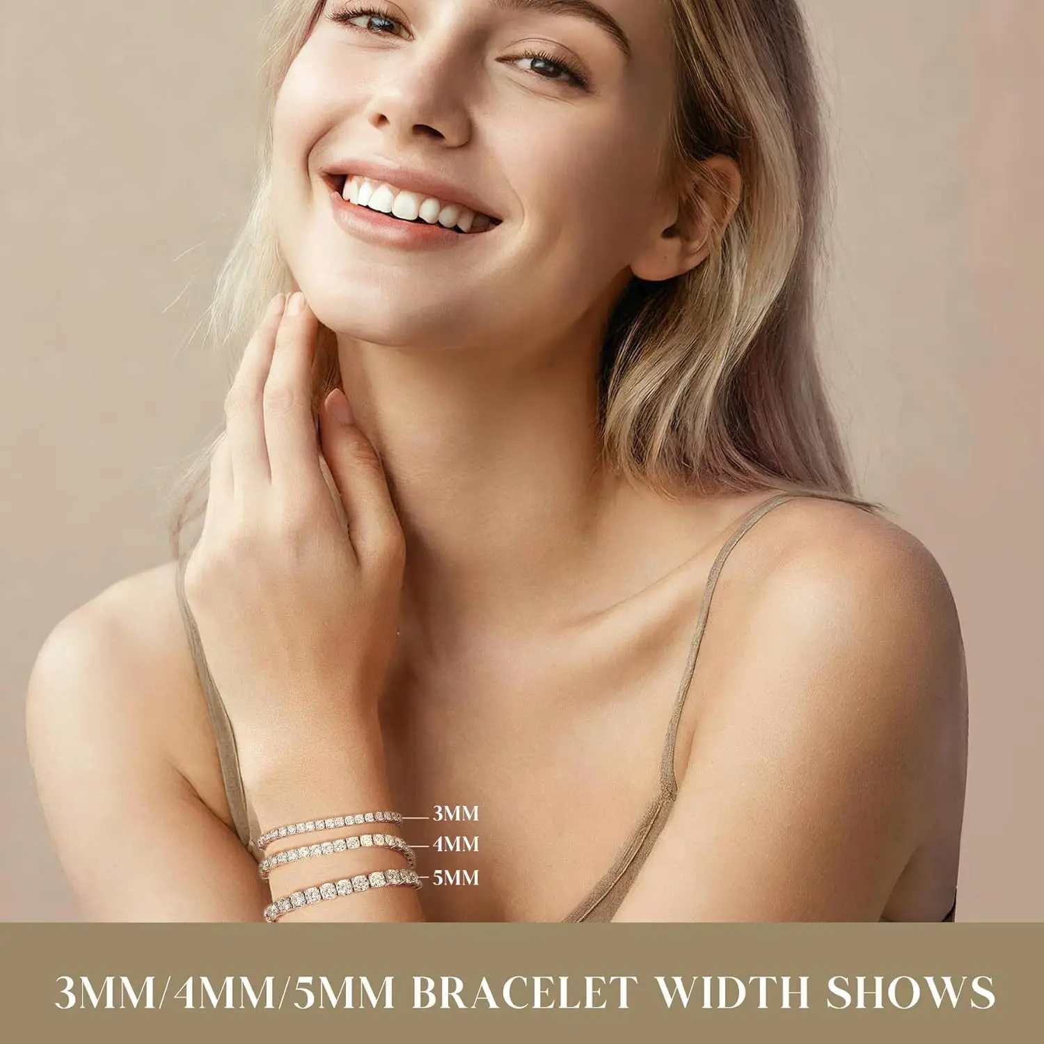 S925 فضة سوار للتنس 2/ 3/ 4/ 5 مللي متر مويسانيتي غرامة مجوهرات هيبوالرجينيك 6.69-8.66 بوصة طول