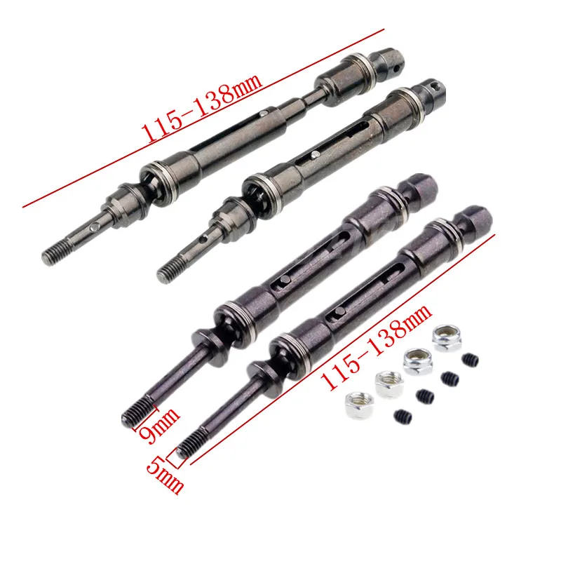 RC Car Upgrade Part Alum Alloy Front & Rear Universal Drive Shaft CVD For 1/10 Scale Model STAMPEDE VXL 4x4 RUSTLER VXL Truck