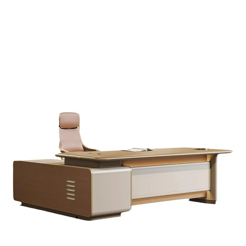 

Boss, President, High end, Elegant, Light Luxury, Modern, General Manager, Office Desk and Chair Combination, Chairman