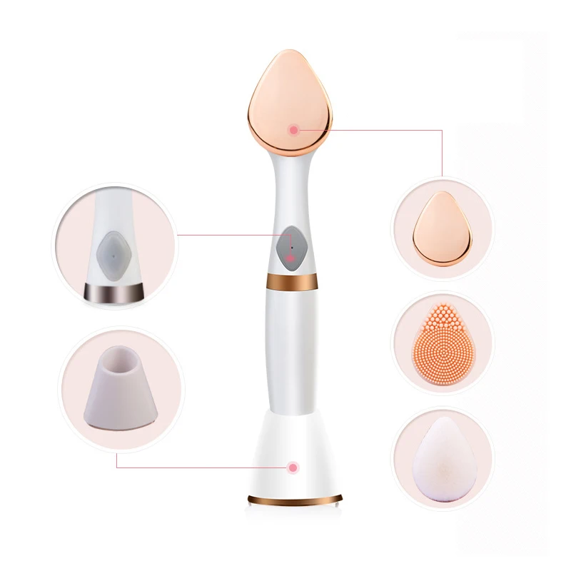 เครื่องทำความสะอาดผิวหน้าไฟฟ้า 3 in 1 เครื่องล้างหน้าทำความสะอาดรูขุมขน ทำความสะอาดผิวกาย นวดหน้า เครื่องนวดหน้าขนาดเล็ก