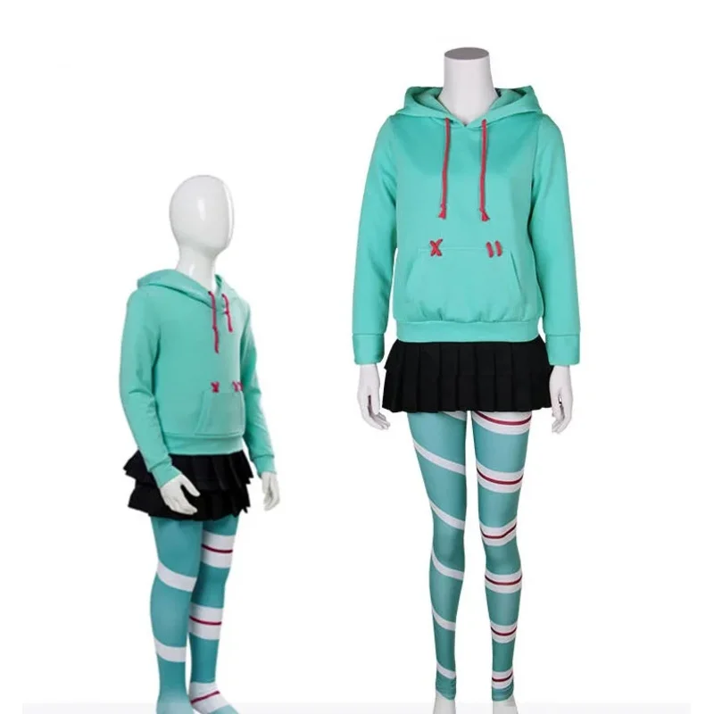 A 002 Bear House Wreck-It Ralph Vanellope von Schweetz Cosplay Outfits Halloween Carnival Costumes New 2025 I8I9