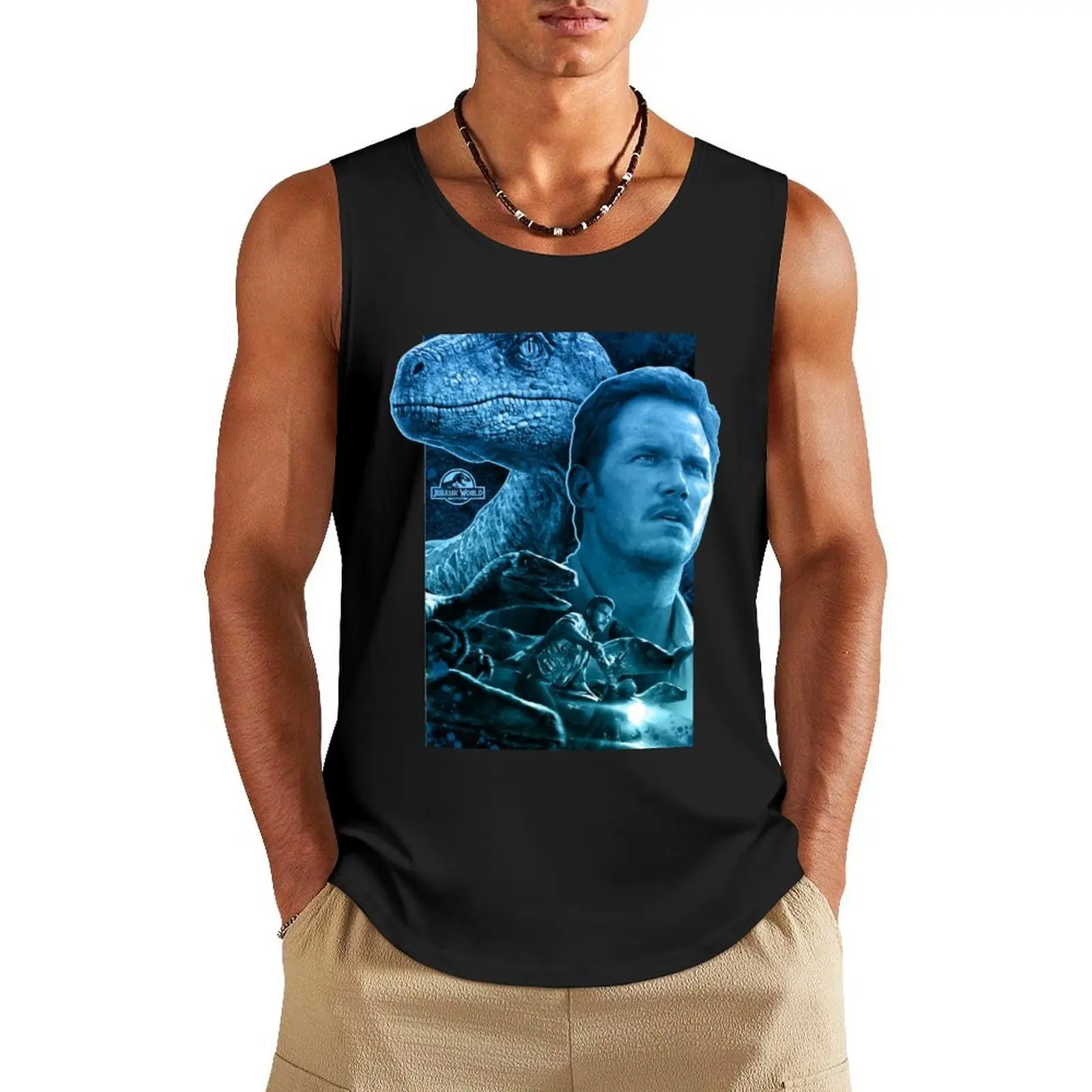 

Blue and Owen Grady - персонажи Jurassic World, искусство, майка, жилеты для мужчин, футболка, мужской тренажерный зал