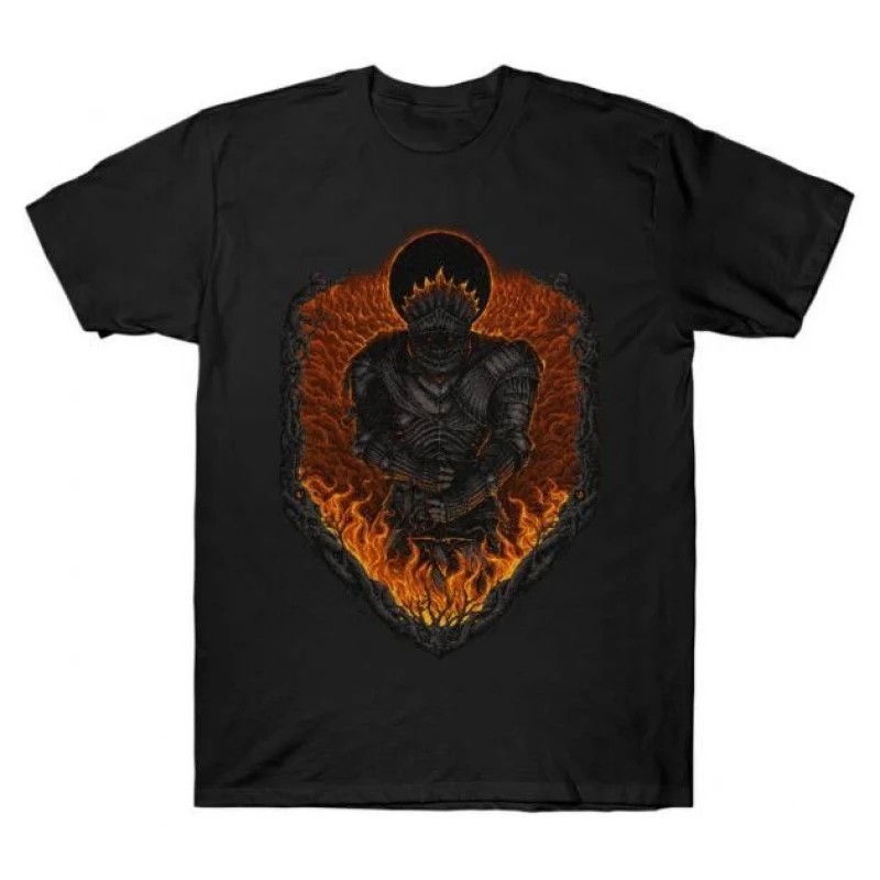 

Dark Souls Praise the sun Gift T-shirt 0617 The Knight Solaire Graphic clothes Retro Bloodborne Game Tee All size Tops S-6XL