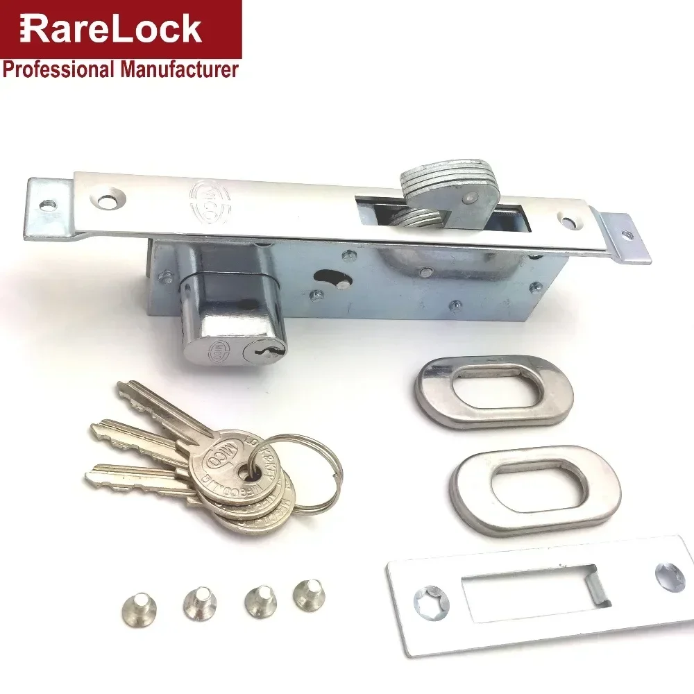 Sliding Door Lock with 3 keys for Bedroom Bathroom Accessory DIY Home Hardware Rarelock H