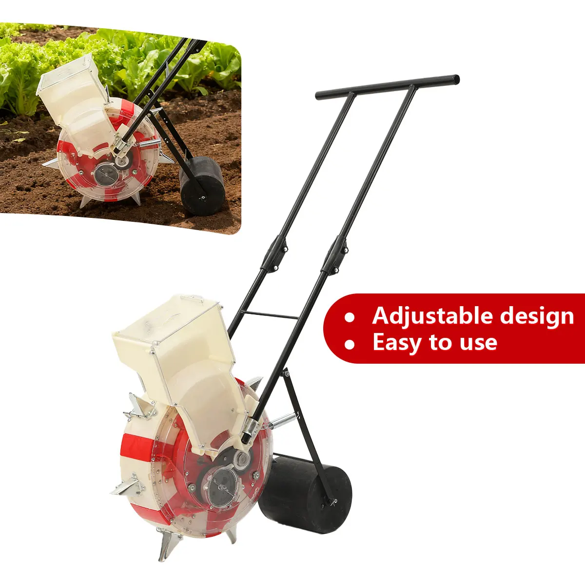 

Hand Push Type Peanut Corn Soybean Seeder Artifact Fine Seeder New Automatic Small Multi-function on-demand