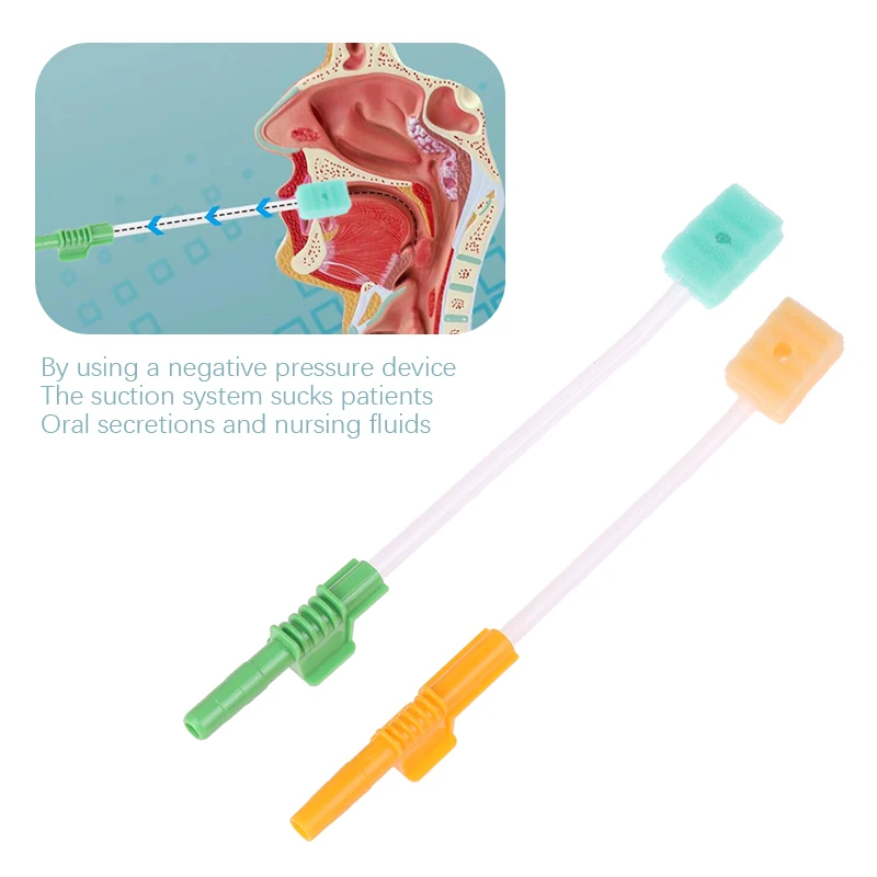 Disposable Medical Sponge Toothbrush Negative Pressure Sputum Suction Cleaning Toothbrush System Oral Hygiene