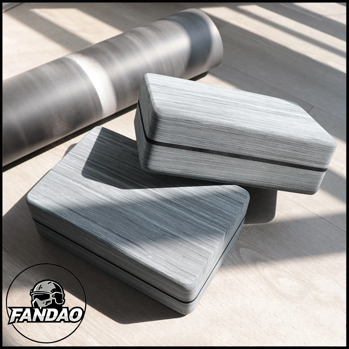 

420g High Density Yoga Block Wood Grain Texture Yoga Auxiliary Tool for Leg Stretching Balance Support Non-Slip Exercise Brick