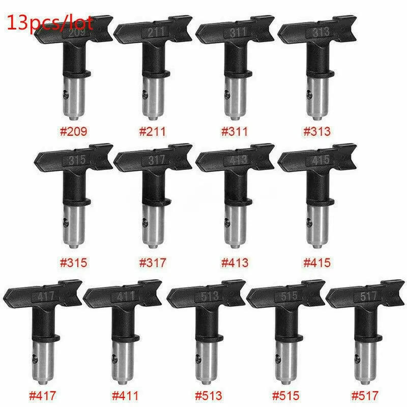 full-set-13pcs-airless-spray-gun-tips-nozzle-fits-paint-sprayer-211-517-series