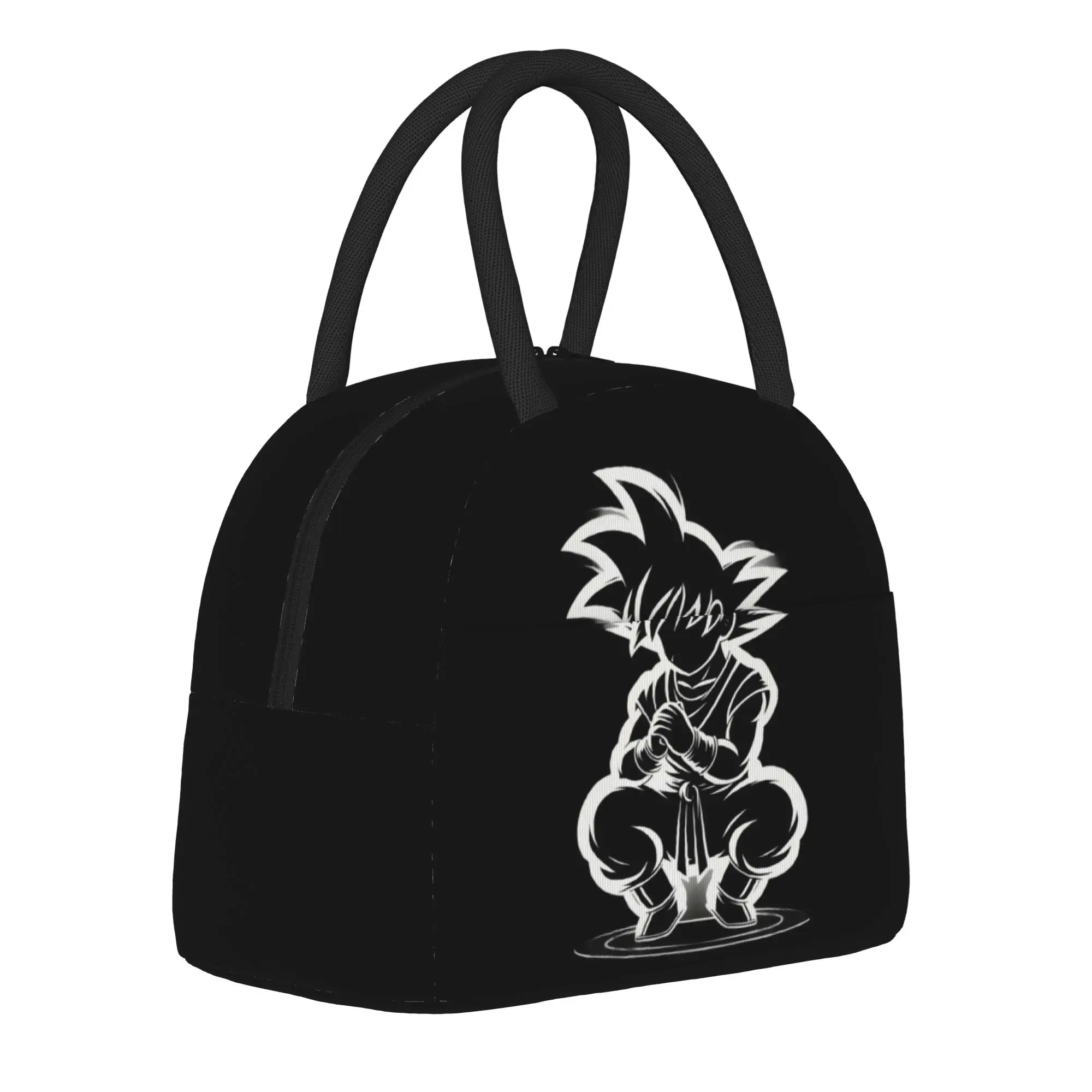 

Goku's Focused Stance Insulated Lunch Bag Cooler Bag Reusable,Lunch Container DBZ High Capacity Tote Lunch Box