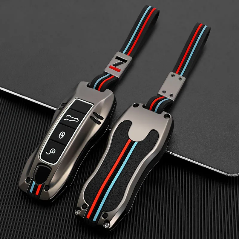 3/4 Buttons Zinc Alloy Car Key Case Cover Shell Fob For Porsche Panamera Spyder Carrera Macan Cayman Cayenne 911 970 981 991