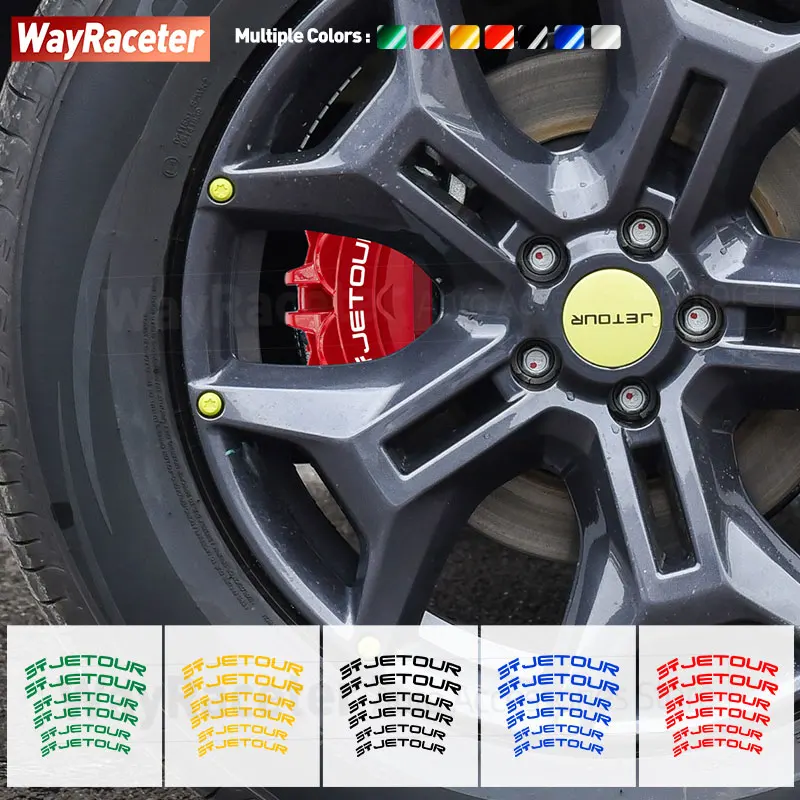 

6 Pcs Car Brake Caliper Sticker High Temperature Waterproof Vinyl Decal For Chery Jetour Traveller T2 X70 X90 X95 Accessories