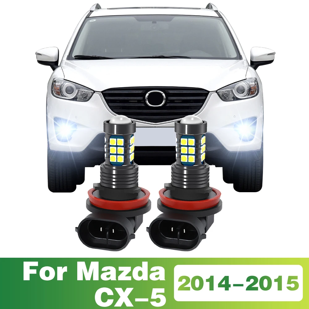 

2X LED Car Light Front Fog Lamp Bulb For Mazda CX-5 CX5 CX 5 2014 2015 Accessories