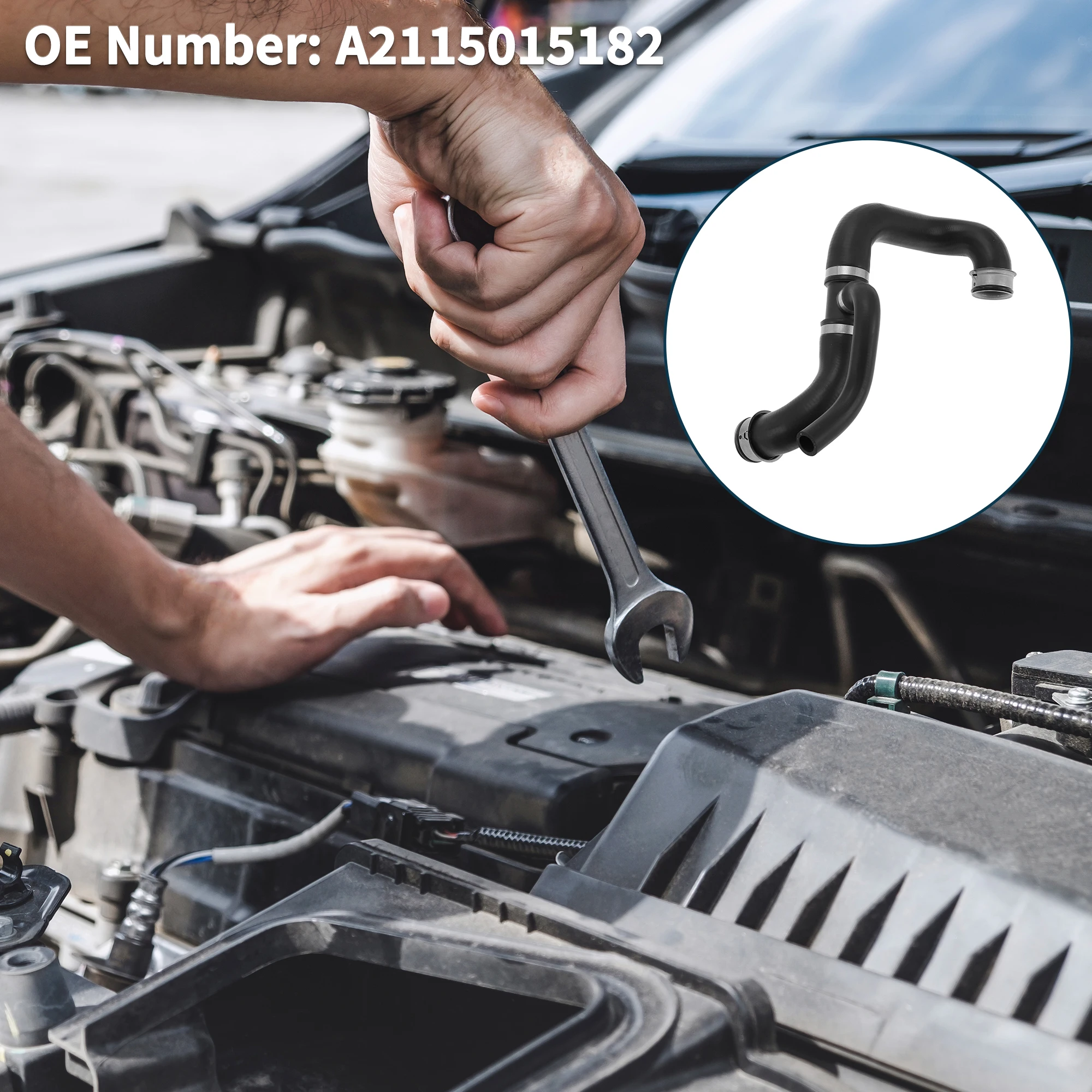 Tubo radiatore UXCELL per Mercedes-Benz CLS550 2007-2011 E550 2007-2009 Buona tenuta No.A 2115015182   Tubo dell'acqua del liquido di raffreddamento inferiore