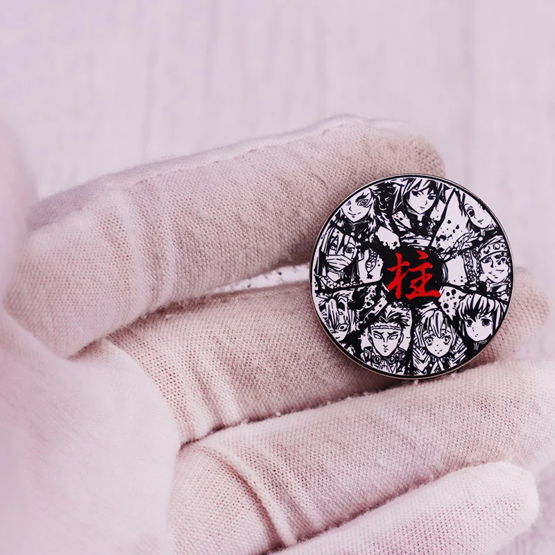 Demon Slayer Anime Enamel Brooch, Cartoon Accessory