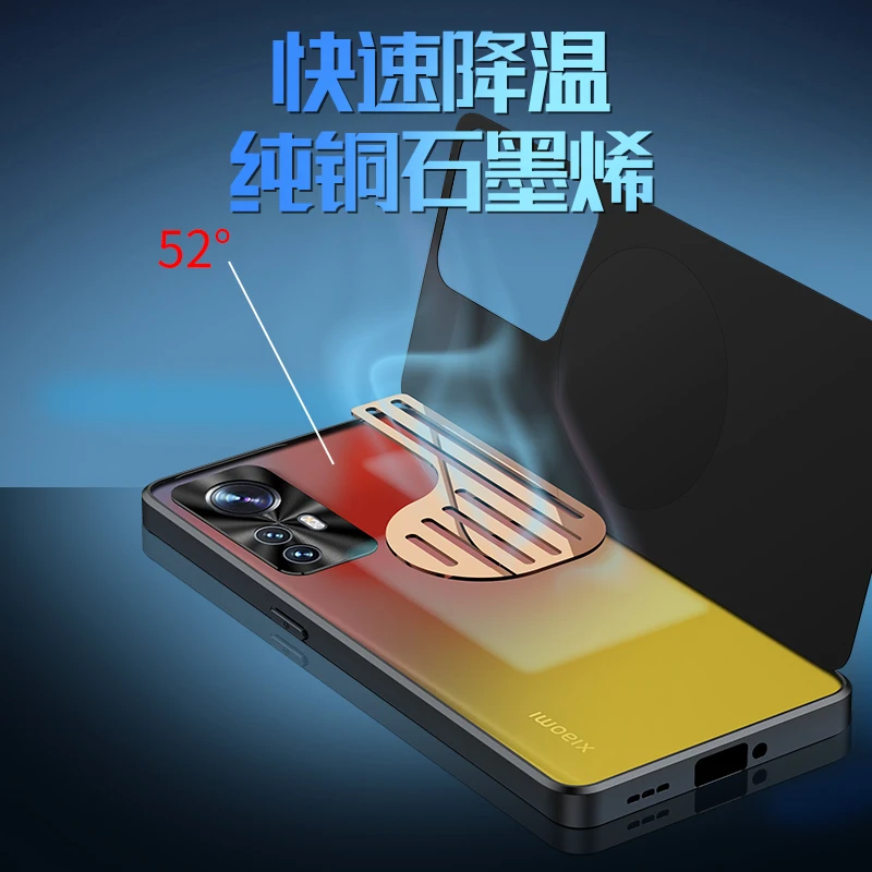 Aluminum Alloy Heat Dissipation Case for Xiaomi Mi 12 11 Pro 12S Ultra Case Graphene Cooling Red Copper Metal Cover