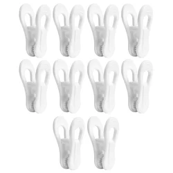 10Pcs Hanger Clips Clothes Clips Clothes Hanger Clips Plastic Clothespins For Laundry Rack Storage Ganization Travel