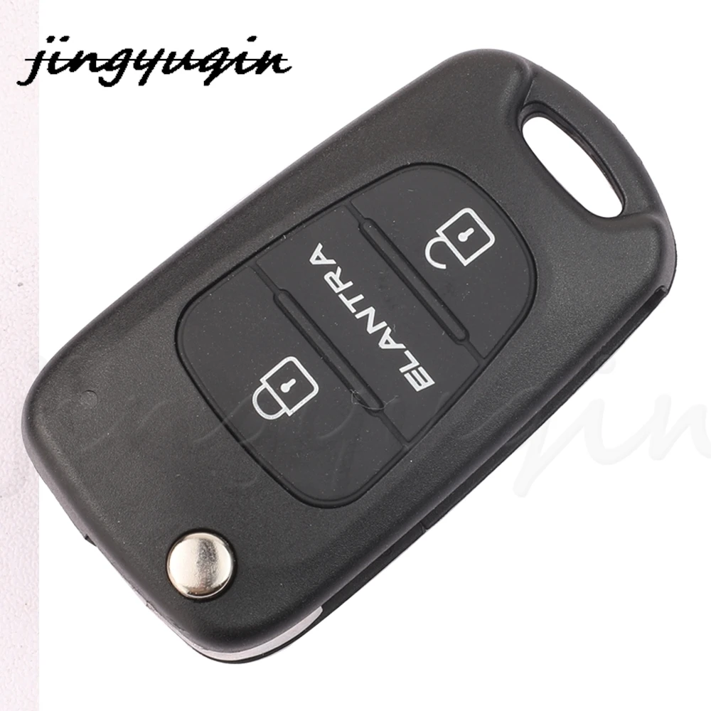 jingyuqin 3 Buttons Remote Car Key Shell Cover Case For Hyundai Elantra 2010 2011 2012 2013 2014 2015 Uncut Blade