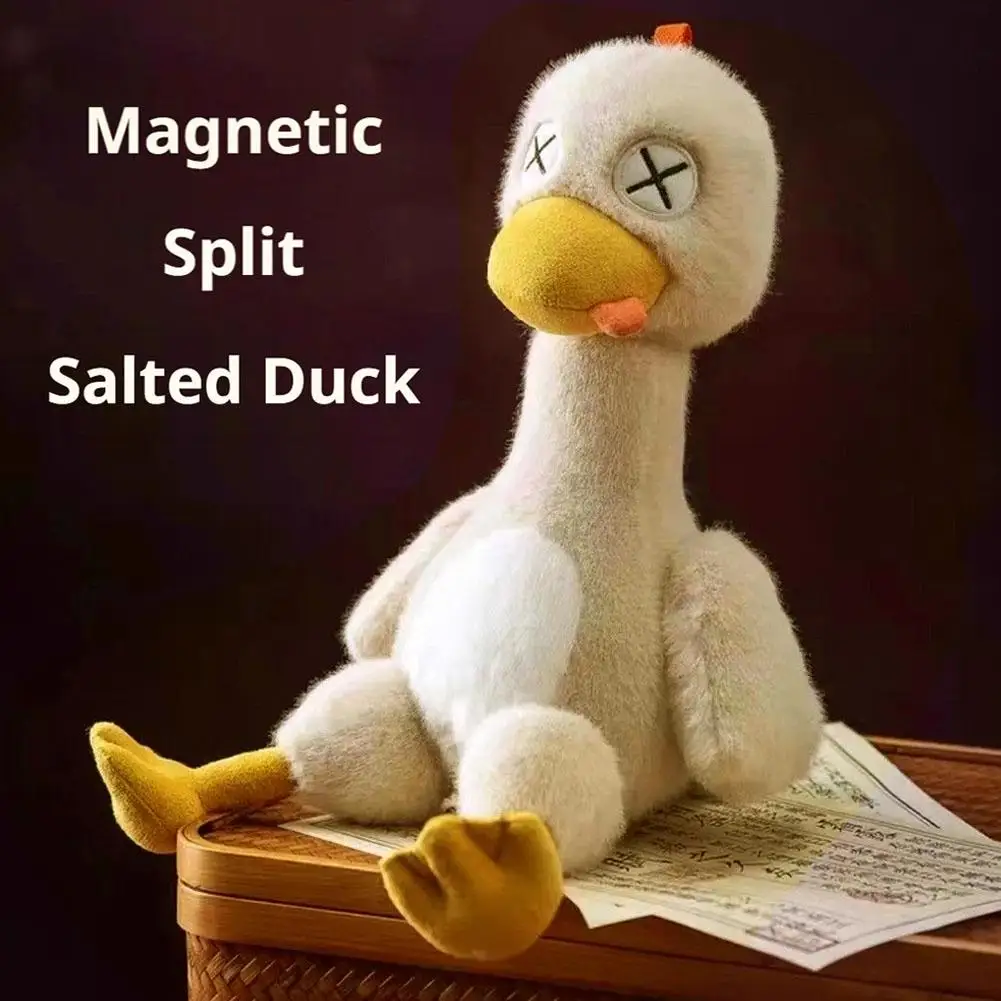 Magnetic Duck Plush Toy Detachable Cute Cartoon Stuffed Animal Soft Fabric Fidget Doll Funny Desk Decor Birthday Gift
