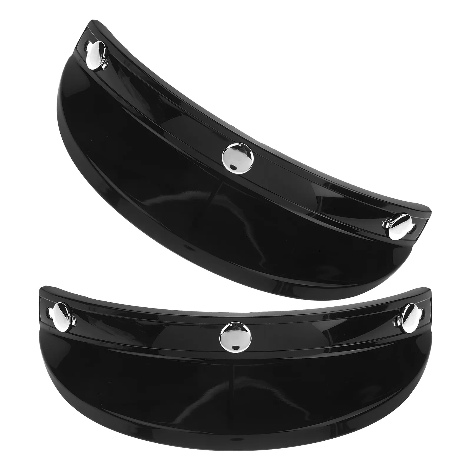 

Комплект из 2 черных декоративных солнцезащитных козырьков для мотоцикла, сменные накладки на козырек для мотоцикла, для использования на улице