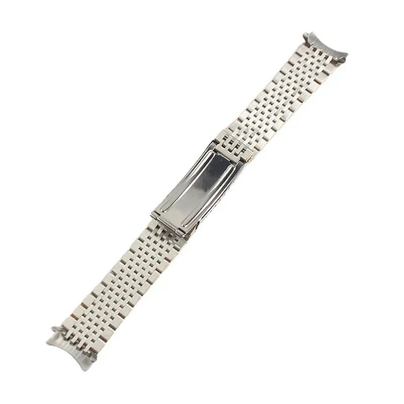 Curved end Watch Band 18mm 19mm 20mm Bead of Rice Stainless Steel Watch Strap For Omega 007 Seamaster Bracelet watch accessories