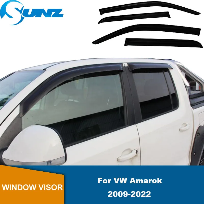 

Side Window Visors For VW Amarok 2009 2010 2011 2012 2013 2014 2015 2016 2017 2018 2019 2020 2021 2022 Car Sun Rain Deflector