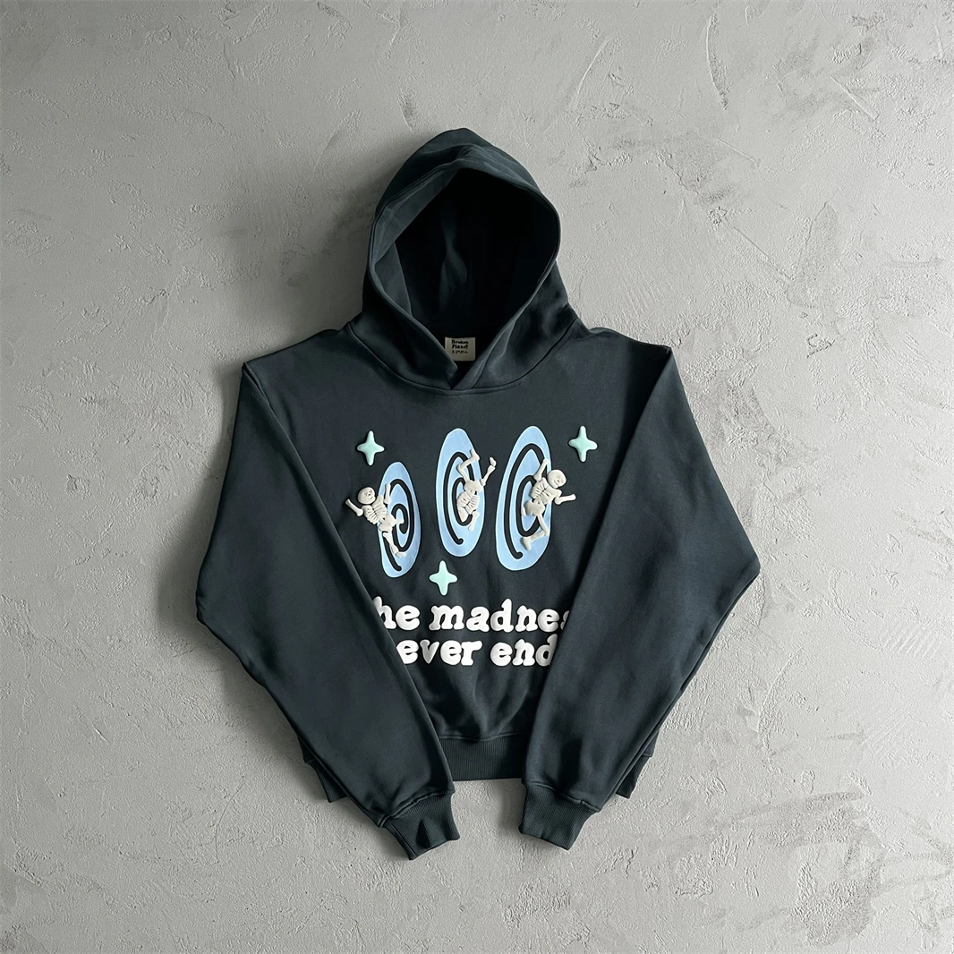 

High quality Broken Planet pullover the madness never ends hoodie European and American hot selling hooded sweatshirt men and wo