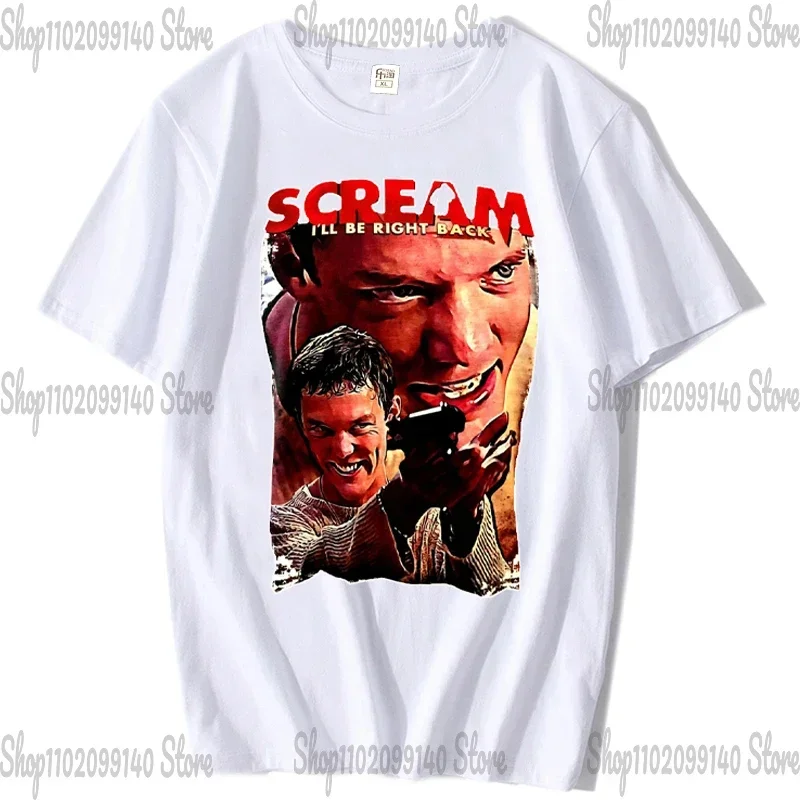 Scream Movie Billy Loomis T Shirt Men Women's Pure  Humorous T-Shirts Crew Neck Halloween Horror Tee Shirt Clothing Gift