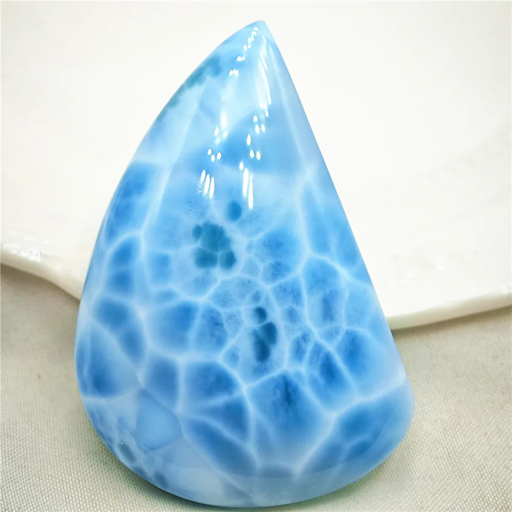 

Natural Blue Larimar Rectangle Pendant Women Men 56x30x12mm Necklace Moon Larimar Fashion Jewelry Gemstone AAAAAA